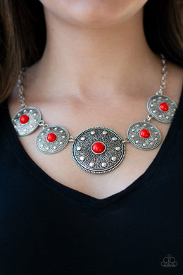 Paparazzi Necklace ~ Hey, SOL Sister - Red Necklace