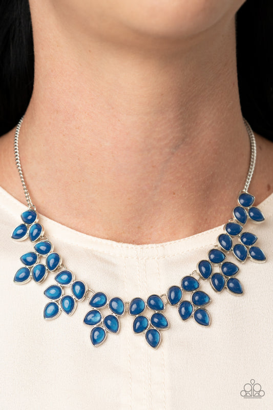 Paparazzi Hidden Eden - Blue Necklace online at AainaasTreasureBox. Ships Free! #P2ST-BLXX-079XX