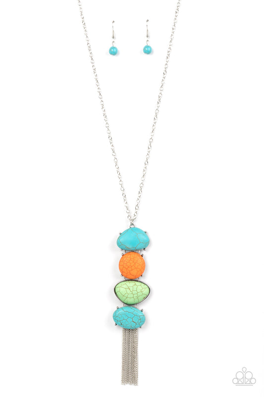 Paparazzi Hidden Lagoon Multi Necklace. #P2SE-MTXX-238XX. Get Free Shipping.
