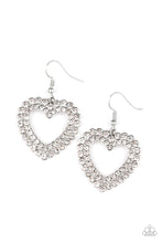 Load image into Gallery viewer, High School Sweethearts - White Earrings Paparazzi Accessories
