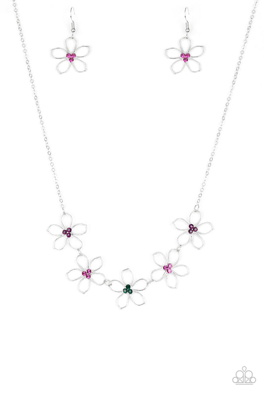 Paparazzi Necklace ~ Hoppin Hibiscus - Multi Necklace Paparazzi Accessories