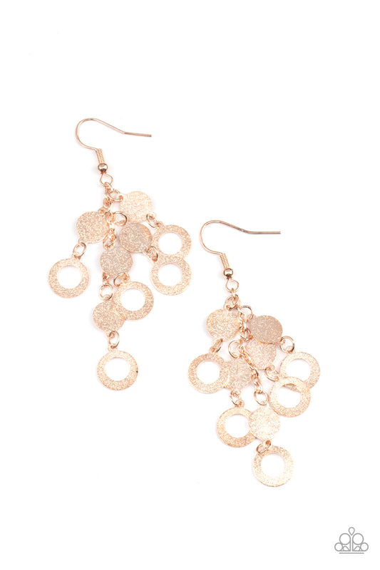 Im Always BRIGHT - Rose Gold Earrings Paparazzi Accessories