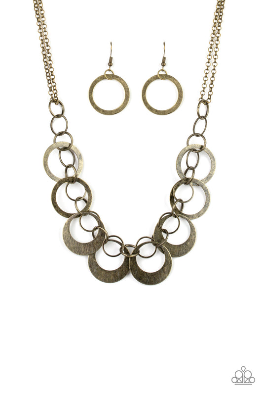 In Full Orbit - Brass Necklace Paparazzi Accessories
