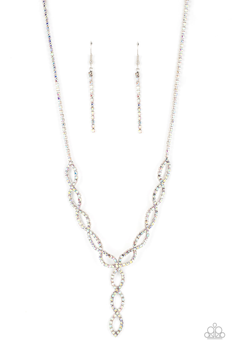 Infinitely Icy Multi Necklace Paparazzi Accessories Life of the party. #P2DA-MTXX-080XX.