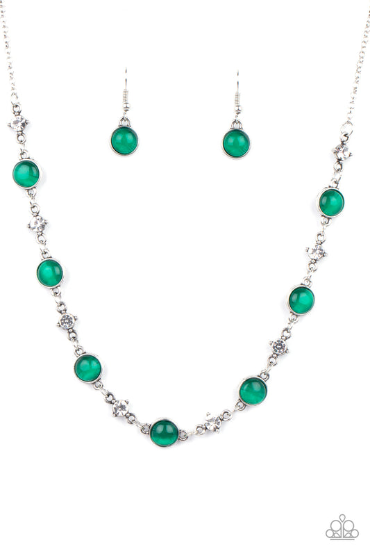 Inner Illumination - Green Necklace Paparazzi Accessories Mint Green Moonstone