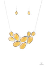Load image into Gallery viewer, Iridescently Irresistible - Yellow Necklace Paparazzi at AainaasTreasureBox moonstone necklace
