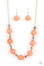 Load image into Gallery viewer, Island Ice Orange Coral Beads Necklace Paparazzi Accessories. #P2WH-OGXX-264XX. Free Shipping
