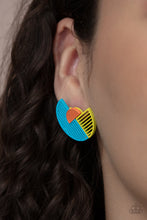 Load image into Gallery viewer, Paparazzi Its Just an Expression Blue Earrings. Get Free Shipping. #P5PO-BLXX-116XX
