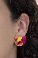 Load image into Gallery viewer, Paparazzi Earring ~ Its Just an Expression - Pink Studs Post Style Earring
