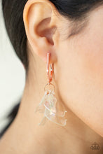 Load image into Gallery viewer, Paparazzi Earring ~ Jaw-Droppingly Jelly - Copper Iridescent Acrylic Petal Hoop
