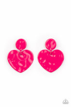 Load image into Gallery viewer, Just a Little Crush - Pink Heart Earrings Paparazzi Accessories. Valentine Special. Subscribe &amp; Save
