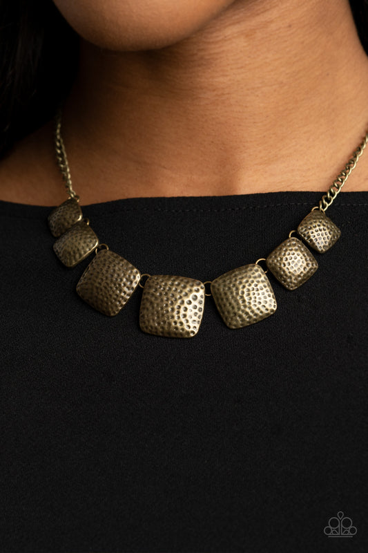Paparazzi Keeping It RELIC - Brass necklace. $5 jewelry for women. 