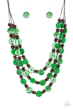 Load image into Gallery viewer, Paparazzi Key West Walkabout - Green Wooden Necklace
