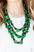 Load image into Gallery viewer, Paparazzi Key West Walkabout - Green Wooden Necklace
