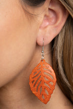 Load image into Gallery viewer, Paparazzi LEAF Em Hanging Orange Earrings $5 jewelry. Get Free Shipping. #P5SE-OGXX-137XX
