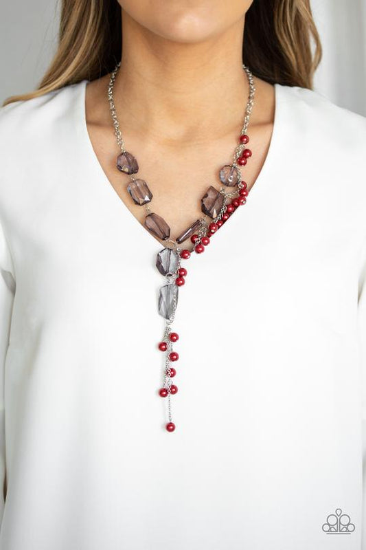 Prismatic Princess Red Paparazzi Necklace