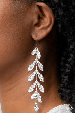 Lead From the FROND Silver Leafy Earrings Paparazzi Accessories. Subscribe & Save. #P5WH-SVXX-247XX