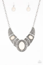 Load image into Gallery viewer, Leave Your LANDMARK - White stone necklace Paparazzi Accessories. Free Shipping! 
