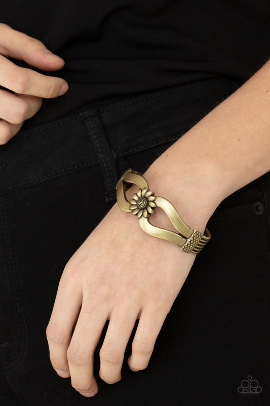 Paparazzi Let A Hundred SUNFLOWERS Bloom - Brass Cuff Bracelet #P9WH-BRXX-107XX