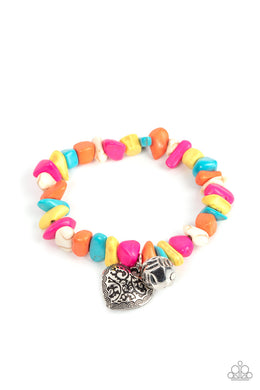 Paparazzi Love You to Pieces Multi Bracelet with heart charms. Free Shipping! #P9SE-MTXX-178XX.