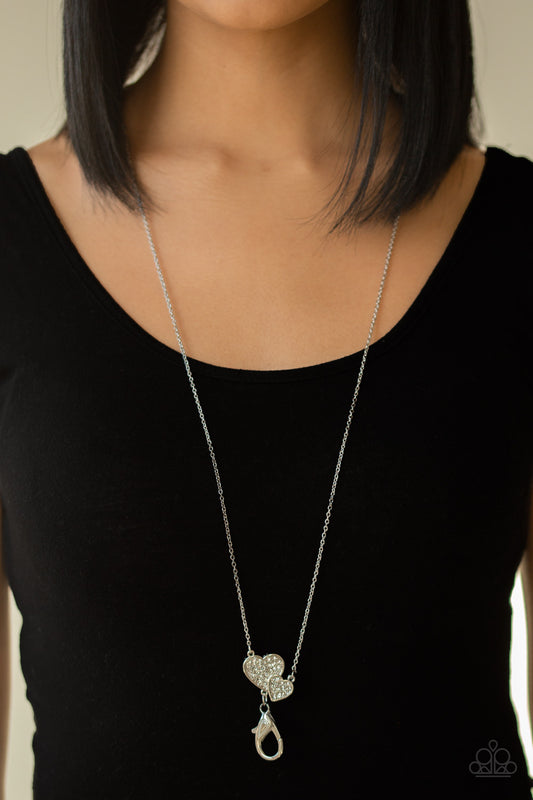 Lover - White Lanyard Necklace Paparazzi Accessories #P2LN-WTXX-077XX