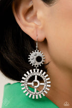 Load image into Gallery viewer, April 2023 Paparazzi Fashion Fix Set Earring: &quot;I Have a STEAMPUNK - White&quot; (P5IN-WTXX-023NI)
