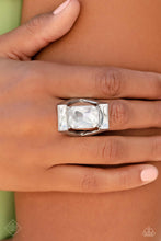 Load image into Gallery viewer, Paparazzi March 2023 Fashion Fix Ring: &quot;Right As CHAIN - White&quot; (P4ST-WTXX-023NH). White $5 Ring
