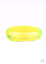 Load image into Gallery viewer, Major Material Girl - Yellow Bracelet Paparazzi Accessories Neon Yellow Bangle Bracelet
