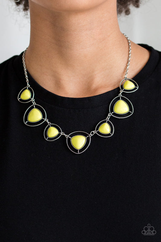 Paparazzi Make A Point - Yellow Necklace (P2ST-YWXX-028XX)