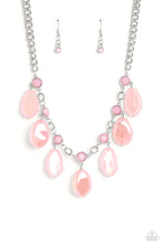 Load image into Gallery viewer, Paparazzi Maldives Mural Pink Necklace. #P2ST-PKXX-141XX. Milky Beads Fringe Necklace. Ships Free 

