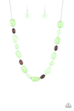 Load image into Gallery viewer, Meadow Escape Green $5 Paparazzi Necklace with wooden beads. Subscribe &amp; Save
