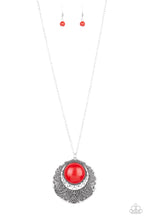 Load image into Gallery viewer, Medallion Meadow - Red Necklace Paparazzi Accessories
