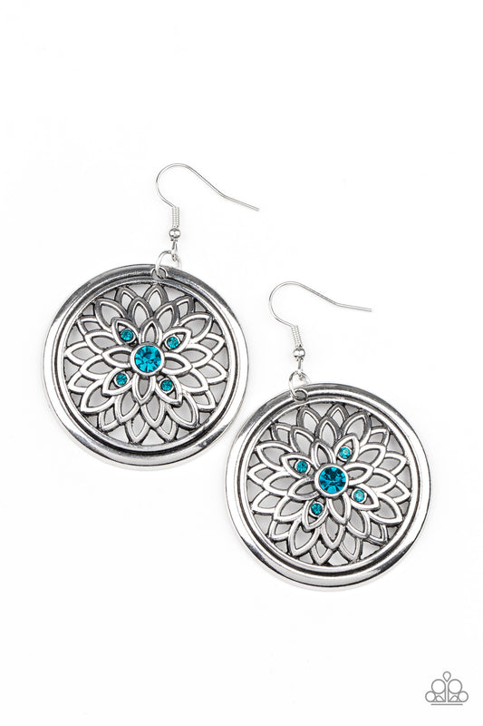 Paparazzi Earring ~ Mega Medallions - Blue