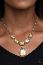 Load image into Gallery viewer, Paparazzi Million Dollar Moment Yellow Iridescent Necklace 
