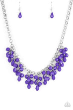 Load image into Gallery viewer, Modern Macarena - Purple Necklace with clusters of teardrop beads $5 Jewelry
