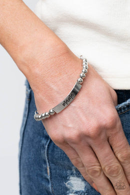 Paparazzi Mom Squad - Silver Mama Bracelet. Get Free Shipping!  #P9WD-SVXX-196XX