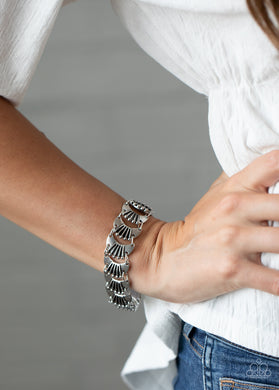 Paparazzi Bracelet ~ Moonlit Mesa - Silver Bracelet