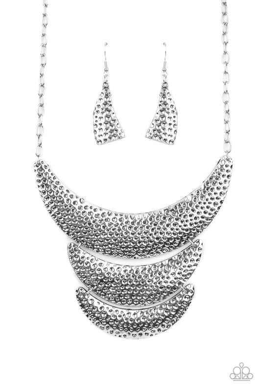Moonwalk Magic - Silver Necklace Paparazzi Accessories