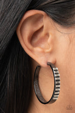 Load image into Gallery viewer, Paparazzi Earrings ~ More To Love - Black Hoops Earring
