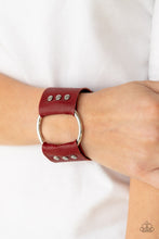 Load image into Gallery viewer, Moto Mayhem Red Bracelet Paparazzi Accessories Urban Bracelet #P9UR-RDXX-129XX
