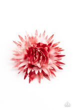 Load image into Gallery viewer, Paparazzi My Favorite Color Is Tie Dye Red Hair Accessory. Floral Bloom Hair Clip. Free Shipping 
