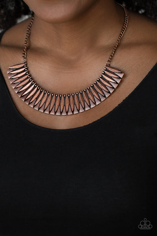 My Main MANE Copper Necklace Paparazzi Accessories. Get Free Shipping. #P2TR-CPXX-122XX