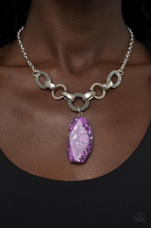 Paparazzi Mystical Mineral Purple Short Necklace $5 Jewelry. Subscribe & Save! #P2SE-PRXX-220XX