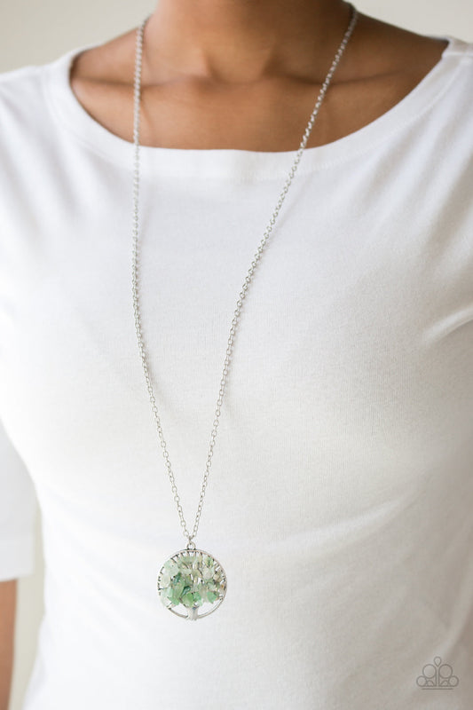 Paparazzi Naturally Nirvana Green Necklaces at AainaasTreasureBox. #P2SE-GRXX-144XX. Free Shipping!