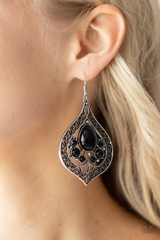 Paparazzi New Delhi Nouveau Black Earrings. Get Free Shipping. #P5WH-BKXX-207XX
