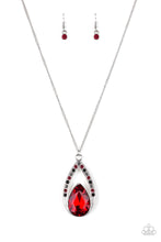 Load image into Gallery viewer, Paparazzi Notorious Noble Red Necklace. #P2RE-MTXX-110XX. Subscribe &amp; Save. Red Long Necklace
