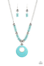 Load image into Gallery viewer, Oasis Goddess - Turquoise Blue Stone Necklace Paparazzi Accessories. #P2SE-BLXX-449XX
