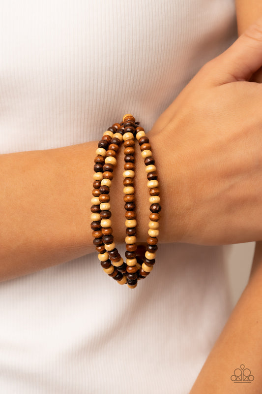 Oceania Oasis Brown Bracelet Paparazzi Accessories. Get Free Shipping. #P9SE-BNXX-183XX