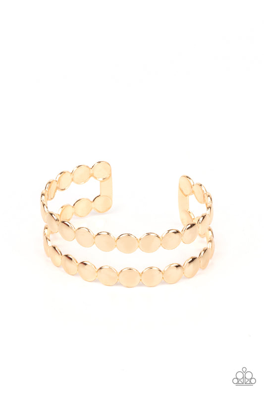 On The Spot Shimmer Gold Bracelet Paparazzi Accessories.Subscribe & Save.