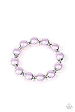 Load image into Gallery viewer, Paparazzi One Woman Show-STOPPER - Purple Pearls Stretchy Band Bracelet
